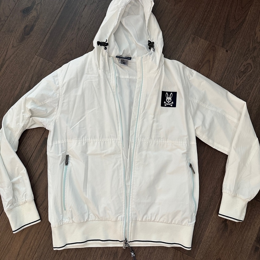 Psycho Bunny White Lightweight Jacket